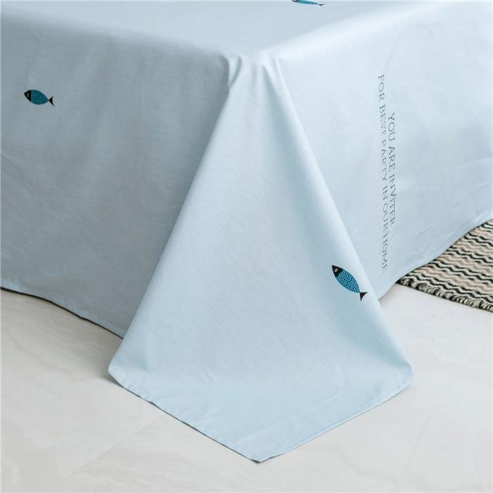 91家纺网 家纺一手货源 找家纺 窝米 2019全棉13372减龄卡通系列四件套床单款 鱼塘