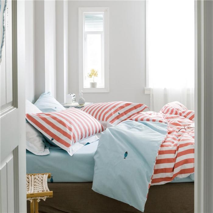 91家纺网 家纺一手货源 找家纺 窝米 2019全棉13372减龄卡通系列四件套床单款 鱼塘