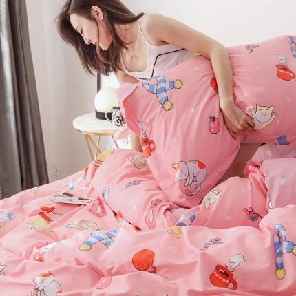 91家纺网 家纺一手货源 找家纺 （总）窝米 2019全棉13372卡通花卉系列四件套