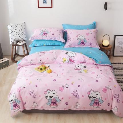 91家纺网 家纺一手货源 找家纺 （总）窝米 2019全棉13372卡通花卉系列四件套