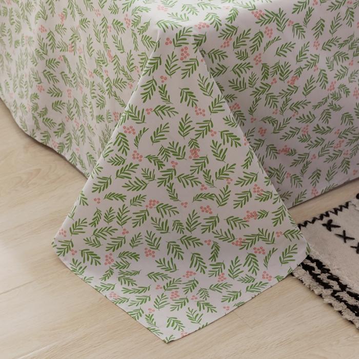 91家纺网 家纺一手货源 找家纺 窝米 2019全棉13372卡通花卉系列四件套床单款彩虹猫咪