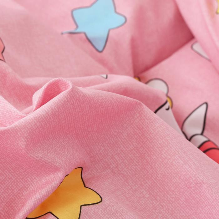 91家纺网 家纺一手货源 找家纺 窝米 2019全棉13372卡通花卉系列四件套床单款可爱宝宝