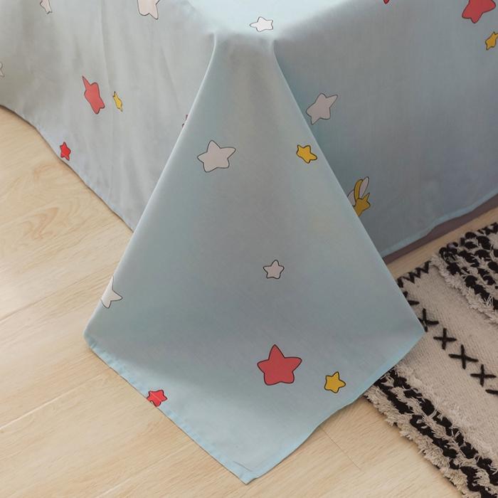 91家纺网 家纺一手货源 找家纺 窝米 2019全棉13372卡通花卉系列四件套床单款可爱宝宝