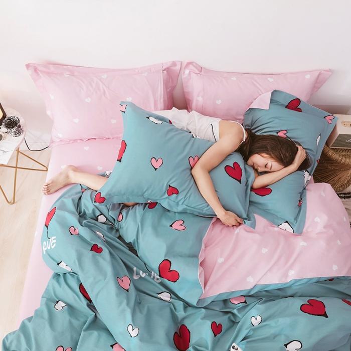 91家纺网 家纺一手货源 找家纺 窝米 2019全棉13372卡通花卉系列四件套床单款 美妍