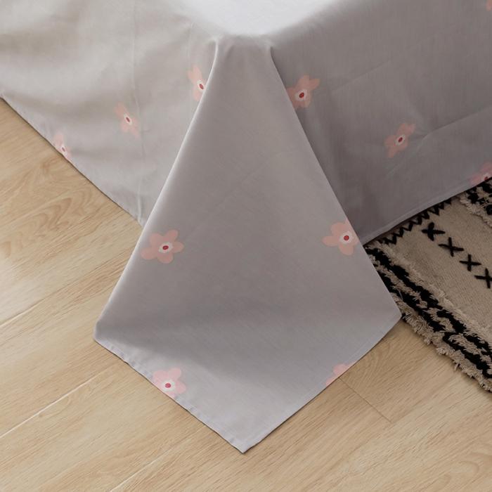 91家纺网 家纺一手货源 找家纺 窝米2019全棉13372卡通花卉系列四件套床单款牛油果女孩