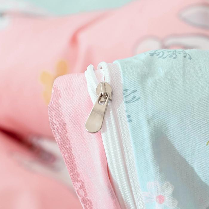 91家纺网 家纺一手货源 找家纺 窝米 2019全棉13372卡通花卉系列四件套床单款 兔公主