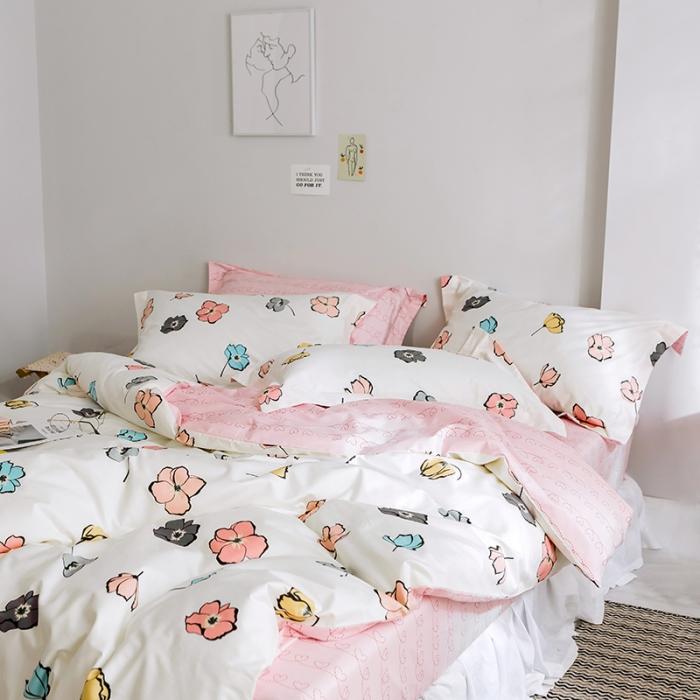 91家纺网 家纺一手货源 找家纺 （总）窝米 2019全棉13372田园花卉系列四件套