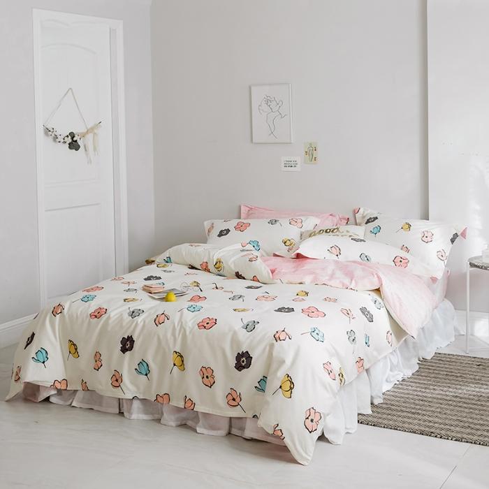 91家纺网 家纺一手货源 找家纺 （总）窝米 2019全棉13372田园花卉系列四件套