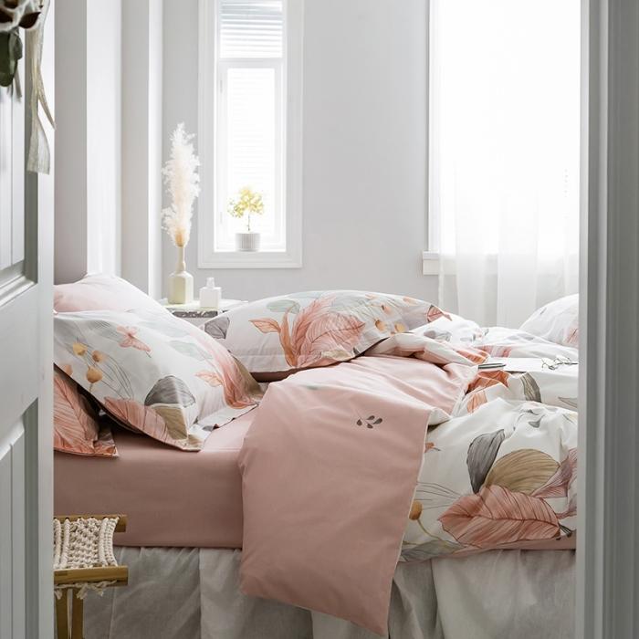 91家纺网 家纺一手货源 找家纺 窝米 2019全棉13372田园花卉系列四件套床单款 梦境