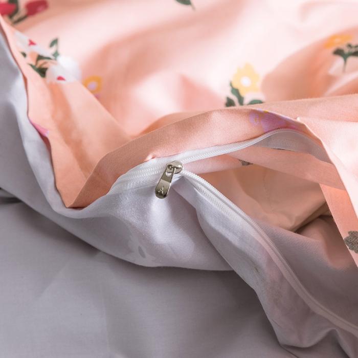 91家纺网 家纺一手货源 找家纺 窝米 2019全棉13372田园花卉系列四件套床单款 木兰橘