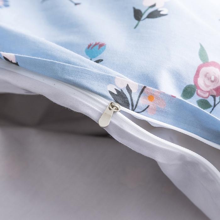 91家纺网 家纺一手货源 找家纺 窝米2019全棉13372田园花卉系列四件套床单款木兰-兰