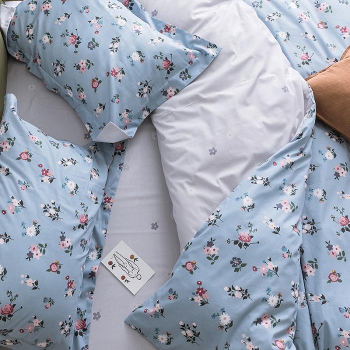 91家纺网 家纺一手货源 找家纺 窝米2019全棉13372田园花卉系列四件套床单款木兰-兰