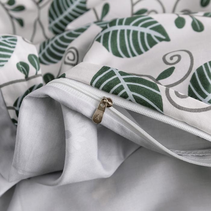 91家纺网 家纺一手货源 找家纺 窝米2019全棉13372田园花卉系列四件套床单款叶落知秋