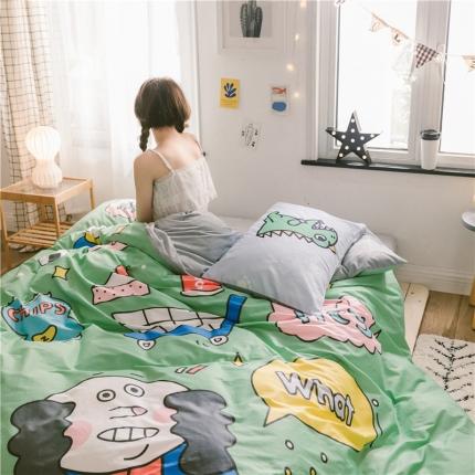 91家纺网 家纺一手货源 找家纺 （总）窝米 2019大版二次元卡通棉加绒四件套