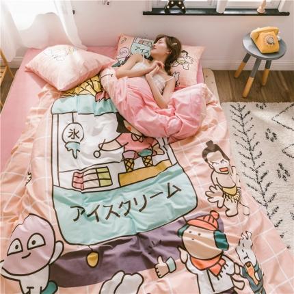 91家纺网 家纺一手货源 找家纺 （总）窝米 2019大版二次元卡通棉加绒四件套