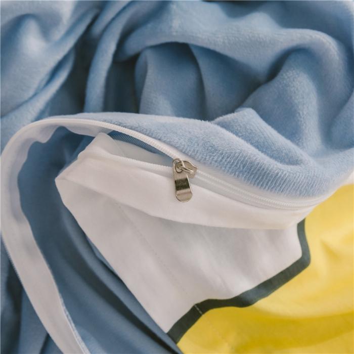 91家纺网 家纺一手货源 找家纺 窝米 2019大版二次元卡通棉加绒四件套床单款 守护甜心