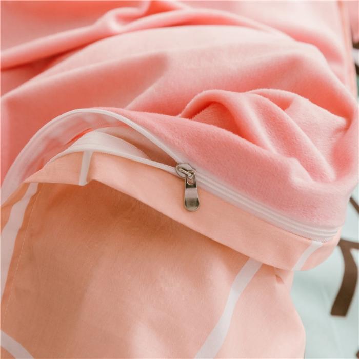 91家纺网 家纺一手货源 找家纺 窝米 2019大版二次元卡通棉加绒四件套床单款 雪糕量贩屋