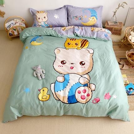 91家纺网 家纺一手货源 找家纺 （总）金爱家家纺 2021新款童梦系列大版卡通全棉四件套