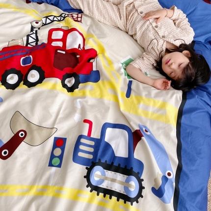 金爱家家纺 2021新款童梦系列大版卡通全棉四件套 独家工程车