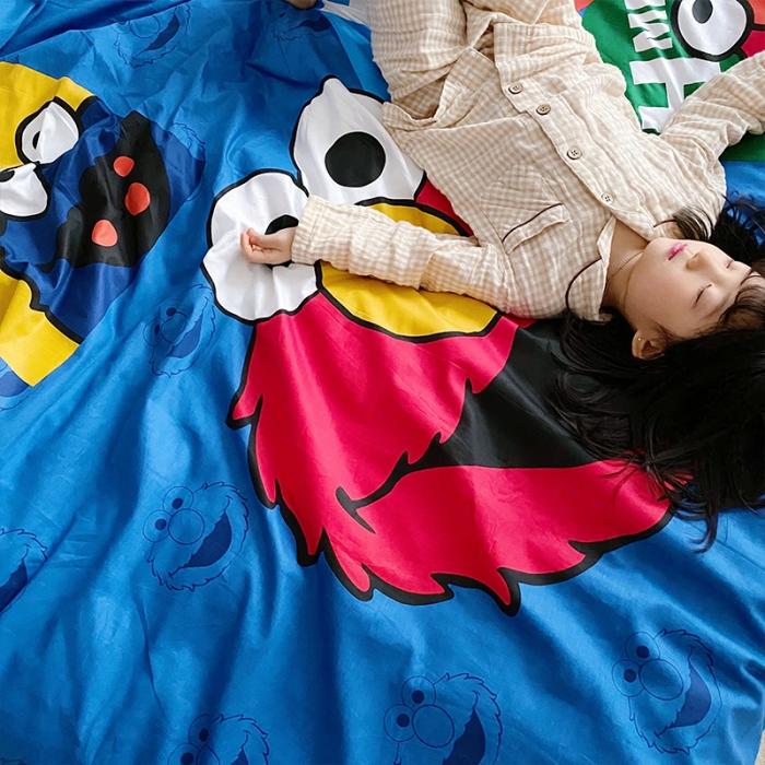 91家纺网 家纺一手货源 找家纺 金爱家家纺 2021新款童梦系列大版卡通全棉四件套 独家小毛球