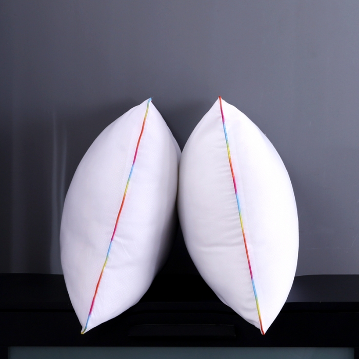 91家纺网 家纺一手货源 找家纺 沃兰国际 超柔酒店磨毛素雅白立体羽丝绒枕芯护颈椎安睡单人枕头