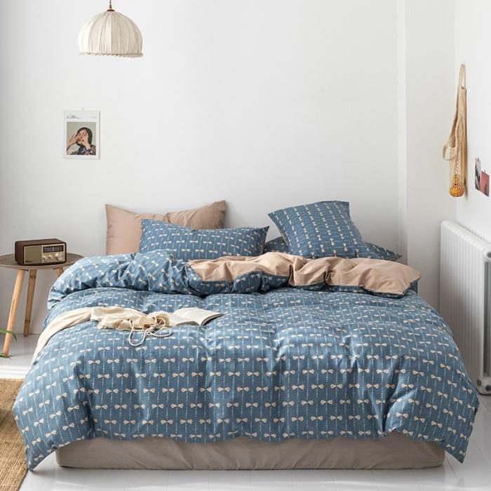 91家纺网 家纺一手货源 找家纺 时年 轻奢系列全棉床单款四件套 慕青