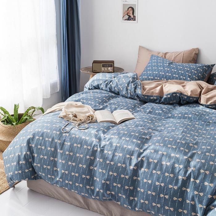 91家纺网 家纺一手货源 找家纺 时年 轻奢系列全棉床单款四件套 慕青