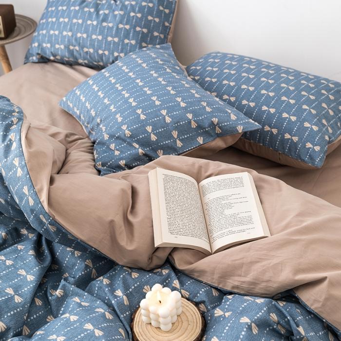 91家纺网 家纺一手货源 找家纺 时年 轻奢系列全棉床单款四件套 慕青