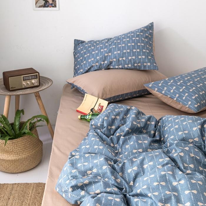 91家纺网 家纺一手货源 找家纺 时年 轻奢系列全棉床单款四件套 慕青