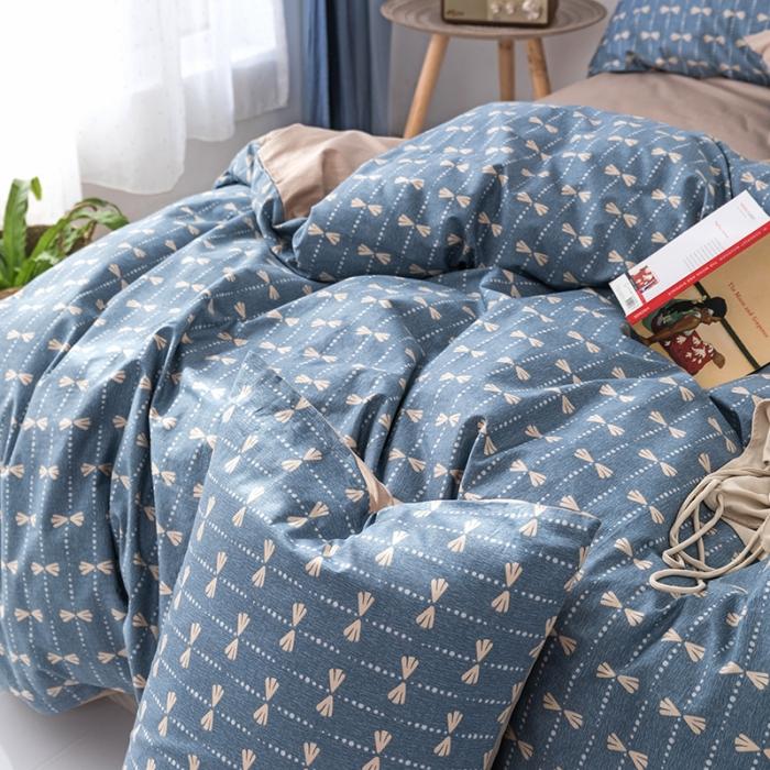 91家纺网 家纺一手货源 找家纺 时年 轻奢系列全棉床单款四件套 慕青