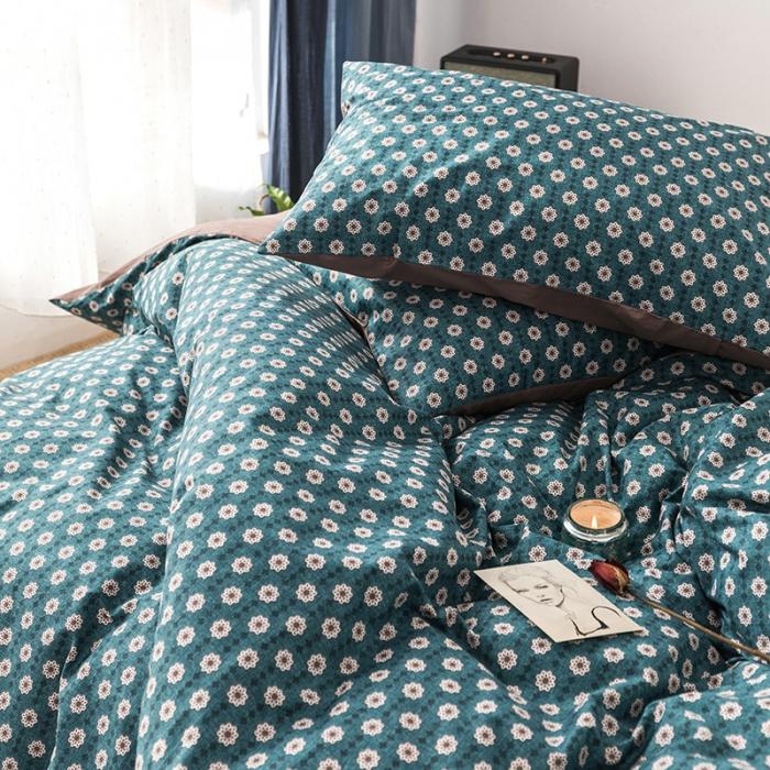 91家纺网 家纺一手货源 找家纺 时年 轻奢系列全棉床单款四件套 芒种