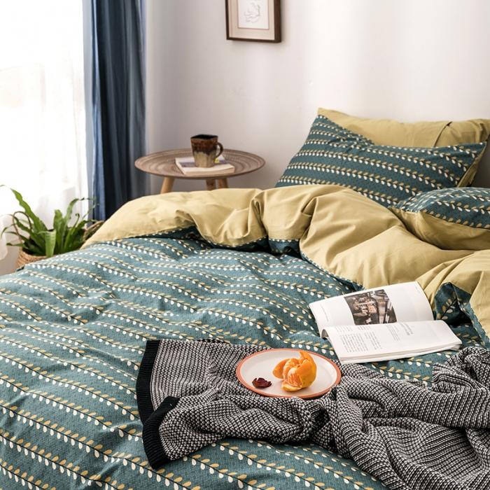 91家纺网 家纺一手货源 找家纺 时年 轻奢系列全棉床单款四件套 谷雨