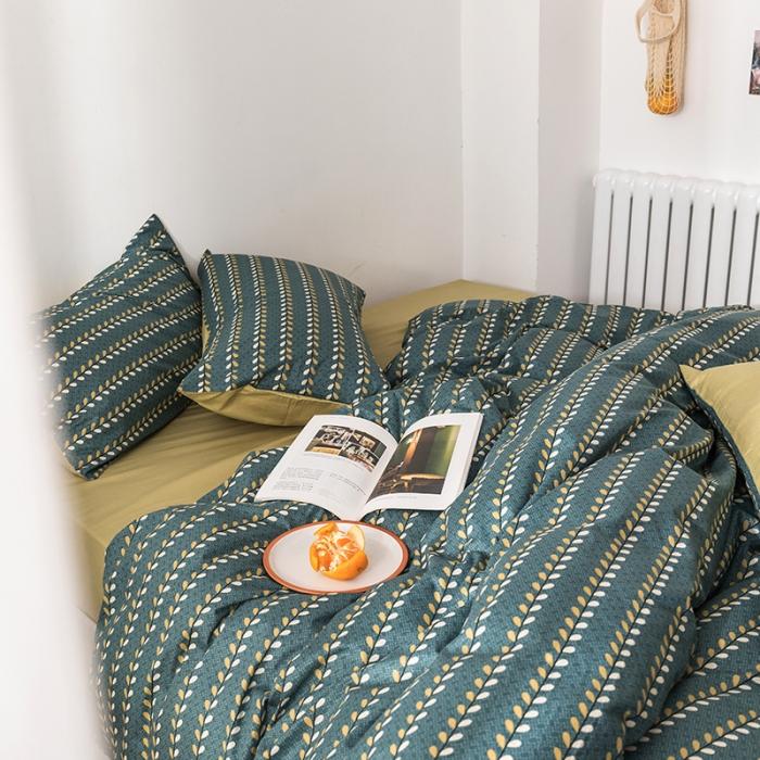 91家纺网 家纺一手货源 找家纺 时年 轻奢系列全棉床单款四件套 谷雨