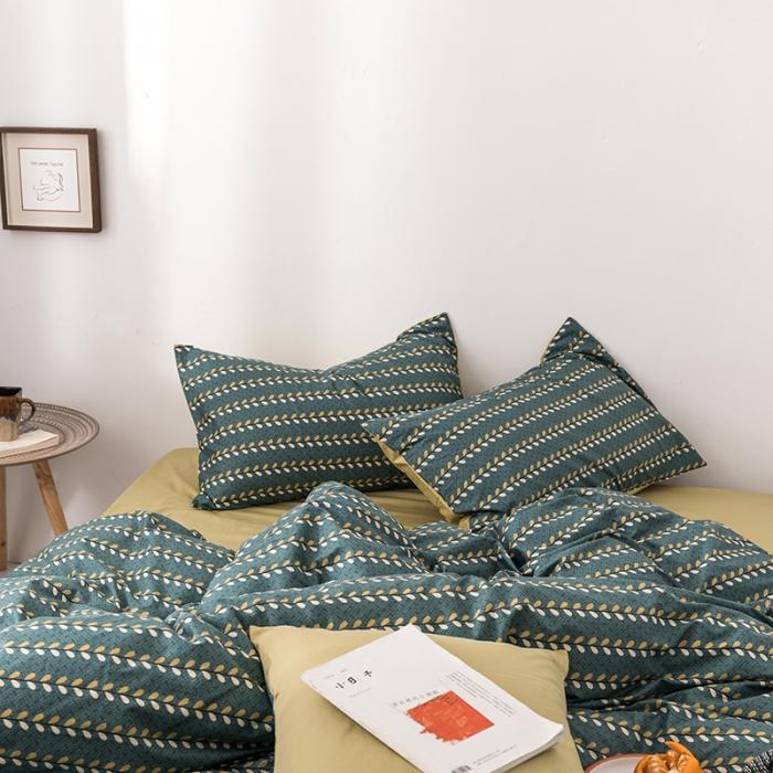 91家纺网 家纺一手货源 找家纺 时年 轻奢系列全棉床单款四件套 谷雨