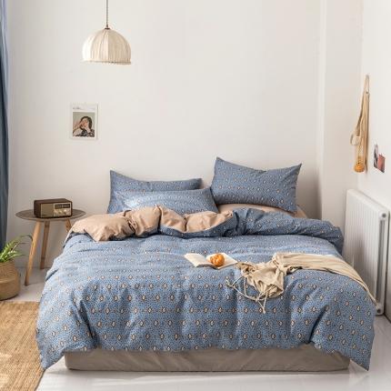 时年 轻奢系列全棉床单款四件套 北城