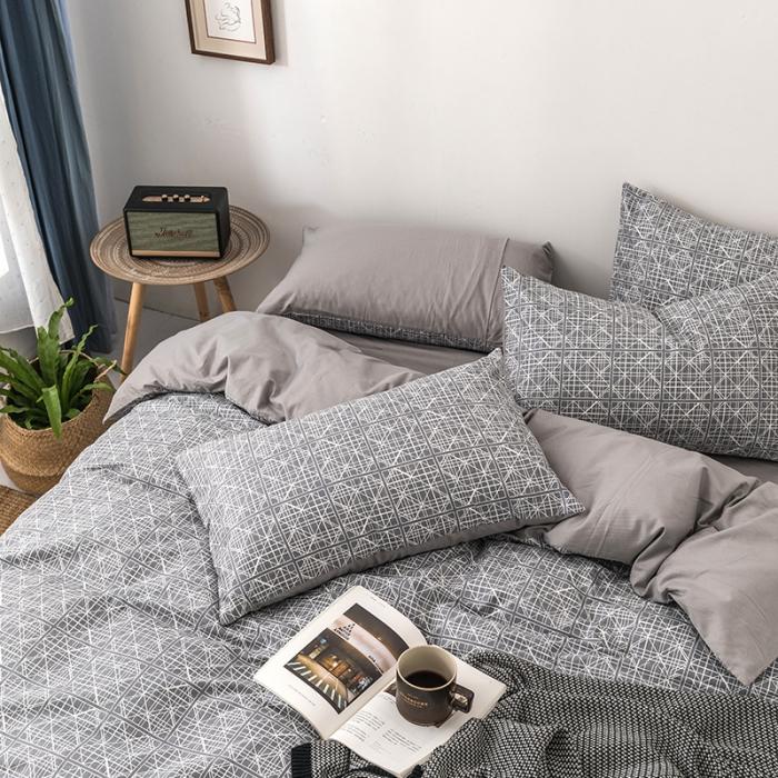 91家纺网 家纺一手货源 找家纺 时年 轻奢系列全棉床单款四件套 白露