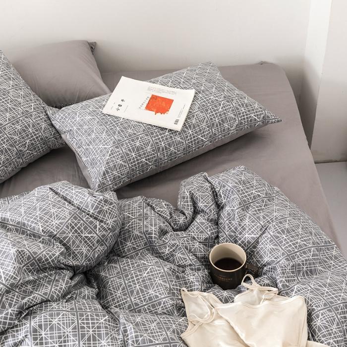 91家纺网 家纺一手货源 找家纺 时年 轻奢系列全棉床单款四件套 白露