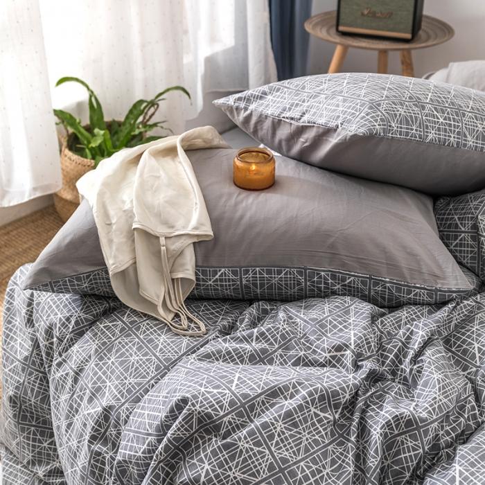 91家纺网 家纺一手货源 找家纺 时年 轻奢系列全棉床单款四件套 白露