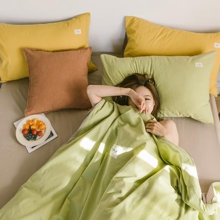 91家纺网 家纺一手货源 找家纺 （总）蓝巢家纺 2020年春夏新品全棉加厚水洗棉双拼款四件套