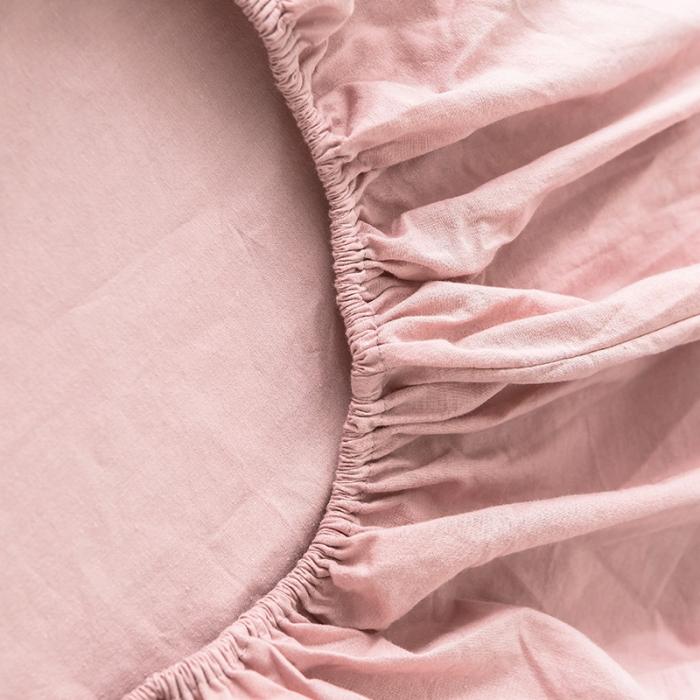 91家纺网 家纺一手货源 找家纺 蓝巢家纺 2020年春夏新品全棉加厚水洗棉单品床笠 豆沙