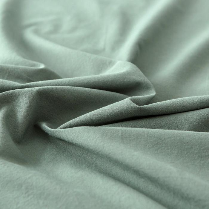 91家纺网 家纺一手货源 找家纺 蓝巢家纺 2020年春夏新品全棉加厚水洗棉单品床笠 复古绿