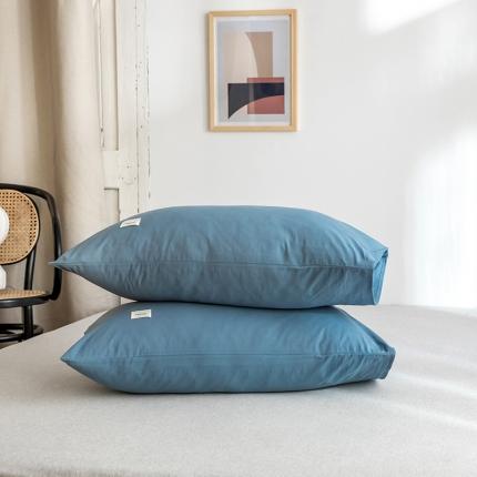 91家纺网 家纺一手货源 找家纺 蓝巢 2020全棉加厚水洗棉单品枕套48*74*2 素宾利蓝