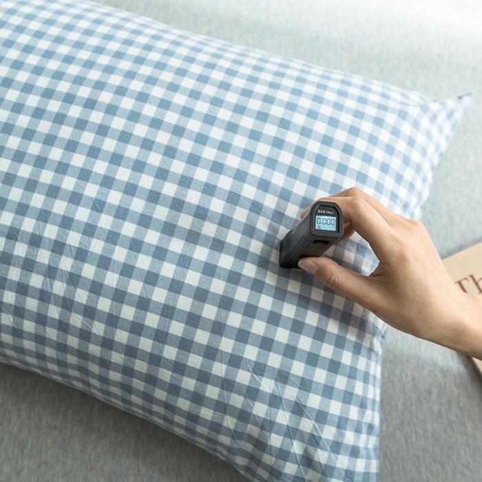 91家纺网 家纺一手货源 找家纺 蓝巢 2020年全棉加厚水洗棉单品枕套48*74*2 蓝小格