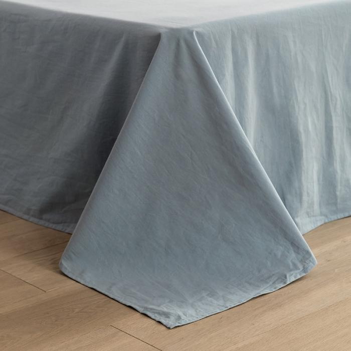 91家纺网 家纺一手货源 找家纺 蓝巢家纺 2020年春夏新品全棉加厚水洗棉双拼款四件套蓝小格