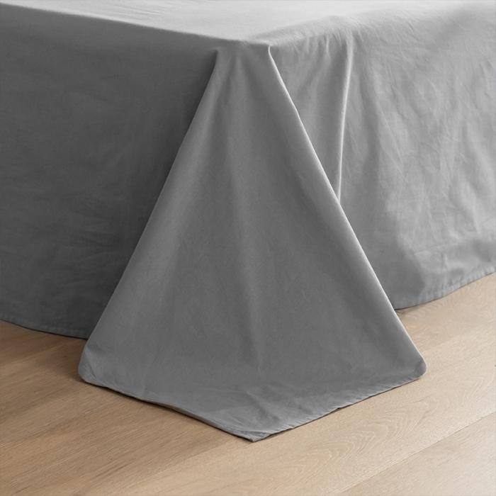 91家纺网 家纺一手货源 找家纺 蓝巢2020年春夏新品全棉加厚水洗棉双拼款四件套牛仔蓝浅灰