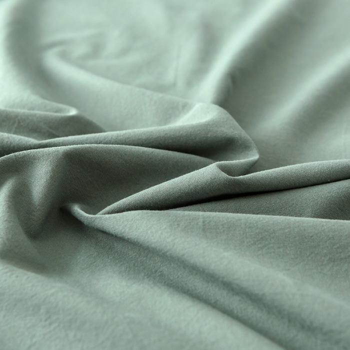 91家纺网 家纺一手货源 找家纺 蓝巢家纺 2020年春夏新品全棉加厚水洗棉床单 复古绿