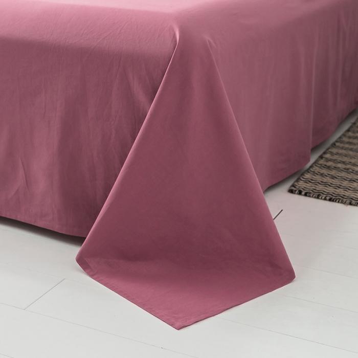 91家纺网 家纺一手货源 找家纺 蓝巢家纺 2020年春夏新品全棉加厚水洗棉床单 海棠红