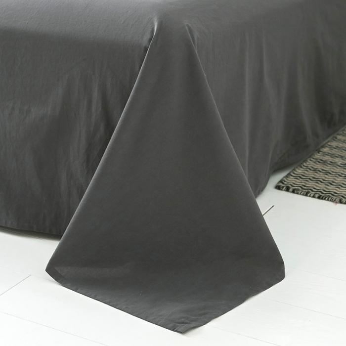 91家纺网 家纺一手货源 找家纺 蓝巢家纺 2020年春夏新品全棉加厚水洗棉床单 深灰