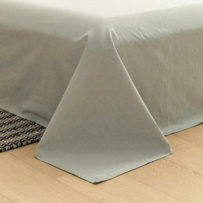 91家纺网 家纺一手货源 找家纺 蓝巢家纺 2020年春夏新品全棉加厚水洗棉床单 水绿