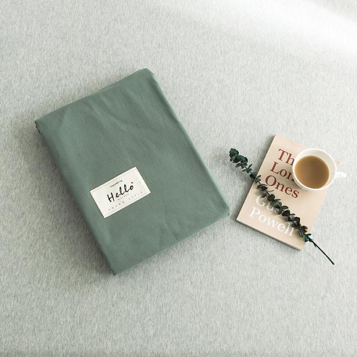 91家纺网 家纺一手货源 找家纺 蓝巢家纺 2020年春夏新品全棉加厚水洗棉被套 绿卡其